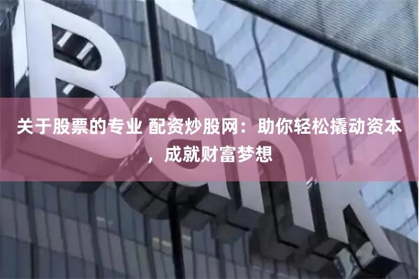 关于股票的专业 配资炒股网：助你轻松撬动资本，成就财富梦想